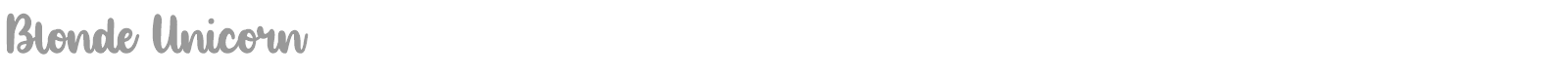 Blonde Unicorn font preview